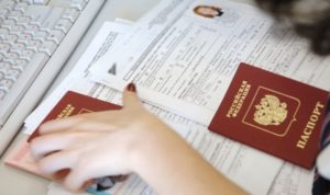 подаче документов на визу