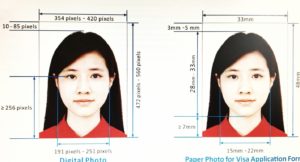 Размеры фотографии на визу в Китай